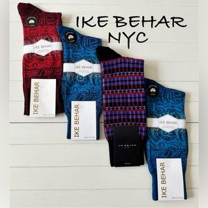 IKE BERHAR Men’s Luxury Dress Socks Bundle Of Four ~New~